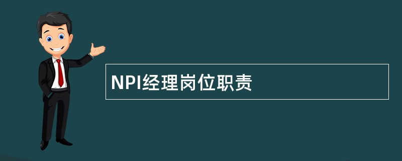 NPI经理岗位职责