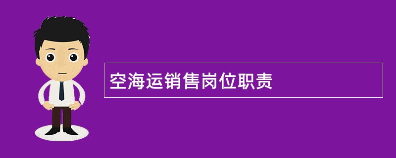 空海运销售岗位职责