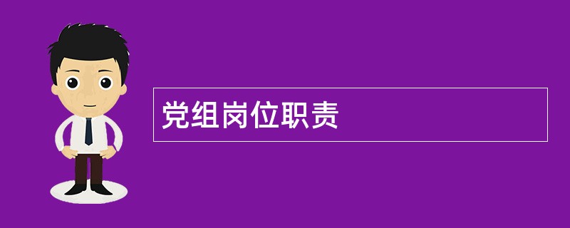 党组岗位职责