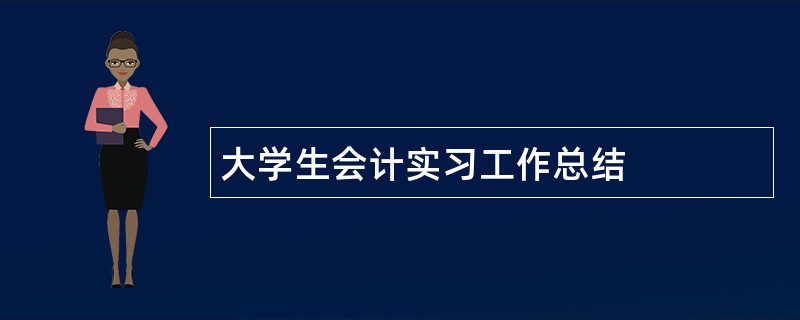 大学生会计实习工作总结