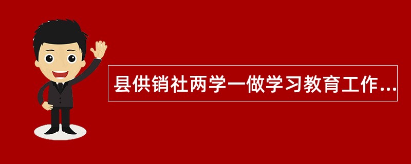 县供销社两学一做学习教育工作总结