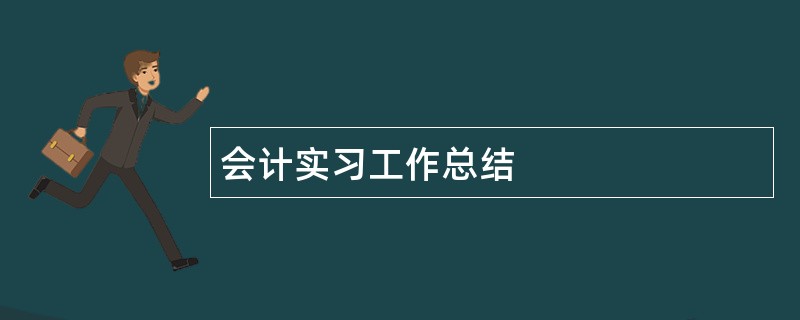 会计实习工作总结