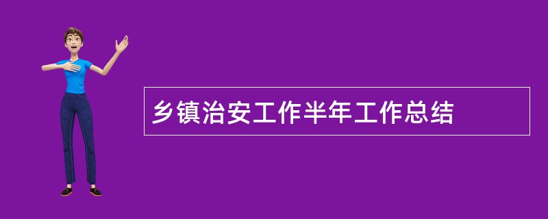 乡镇治安工作半年工作总结