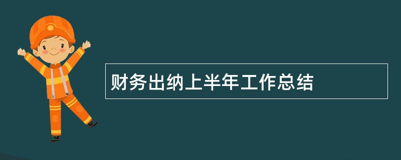 财务出纳上半年工作总结