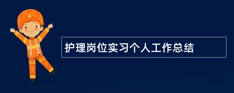 护理岗位实习个人工作总结