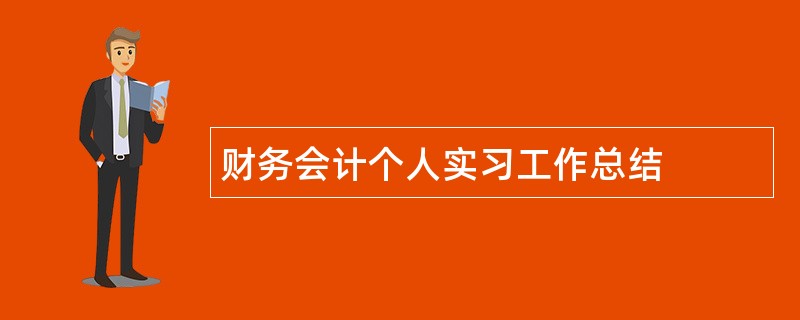 财务会计个人实习工作总结