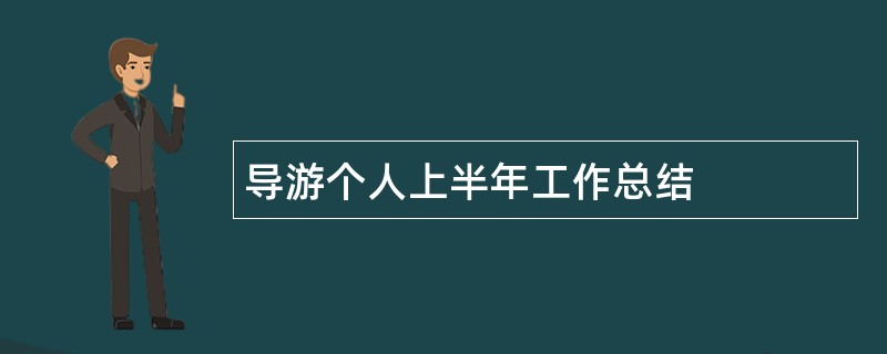 导游个人上半年工作总结