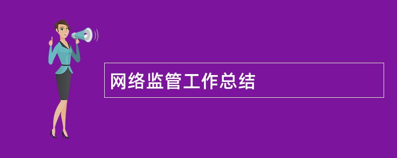 网络监管工作总结