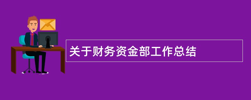 关于财务资金部工作总结