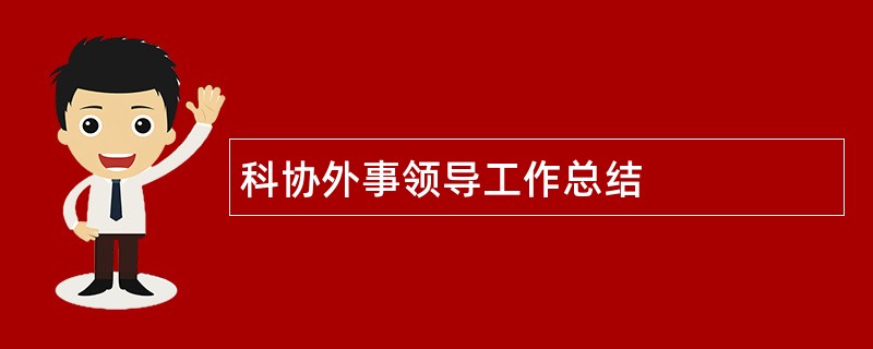 科协外事领导工作总结