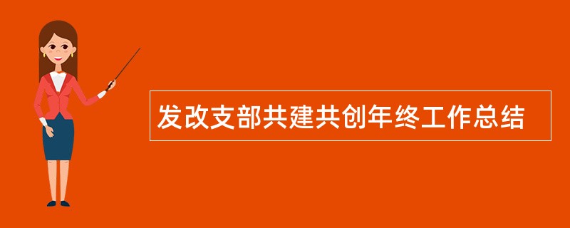 发改支部共建共创年终工作总结