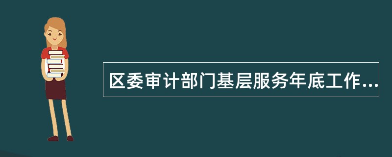 区委审计部门基层服务年底工作总结