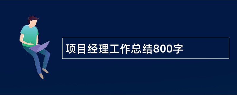 项目经理工作总结800字