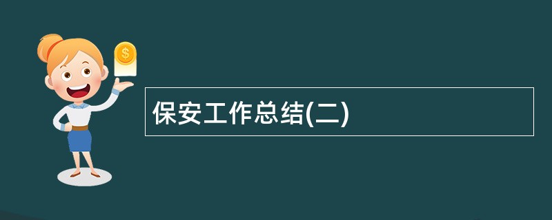 保安工作总结(二)