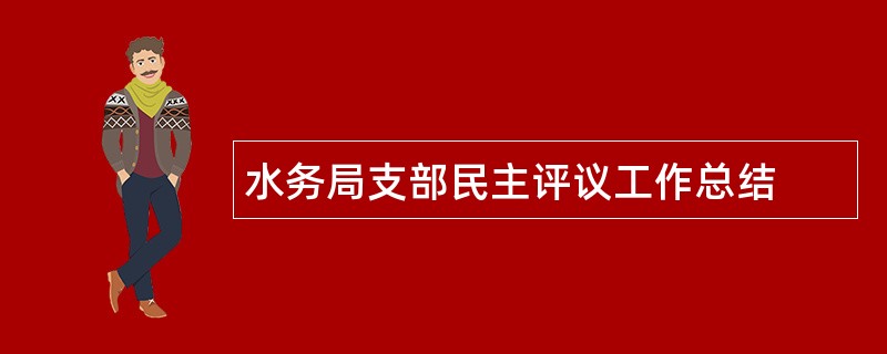 水务局支部民主评议工作总结