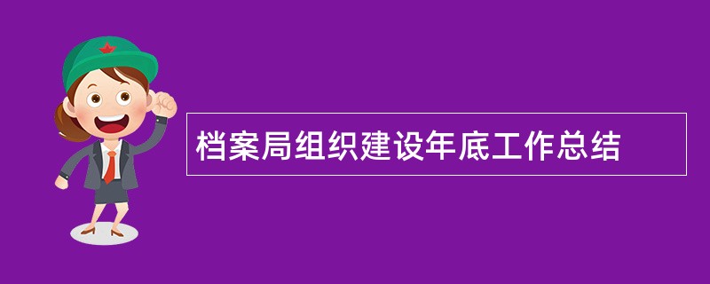 档案局组织建设年底工作总结