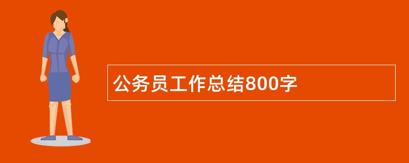 公务员工作总结800字