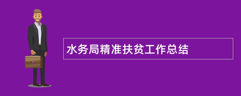 水务局精准扶贫工作总结