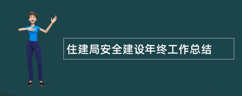 住建局安全建设年终工作总结