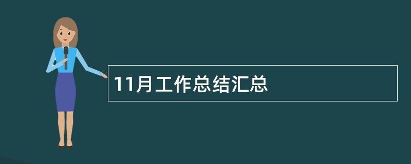 11月工作总结汇总