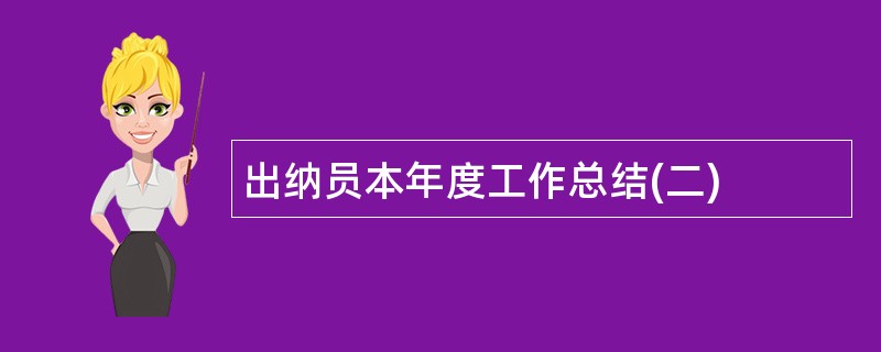 出纳员本年度工作总结(二)