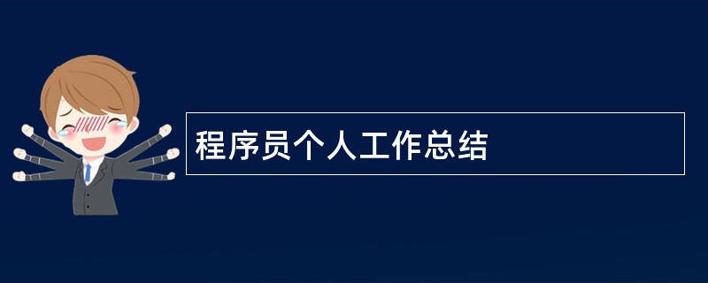 程序员个人工作总结