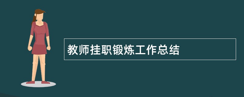 教师挂职锻炼工作总结