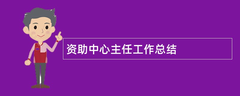 资助中心主任工作总结