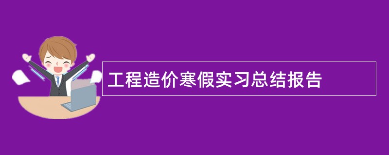 工程造价寒假实习总结报告