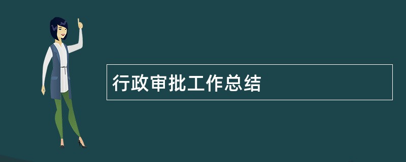 行政审批工作总结