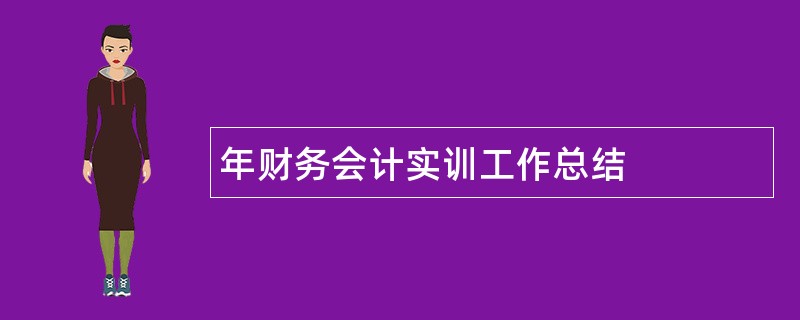 年财务会计实训工作总结