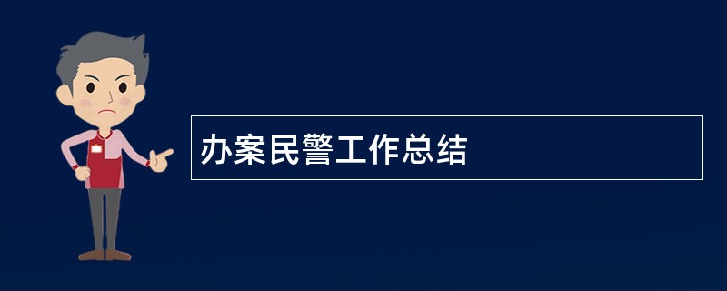 办案民警工作总结