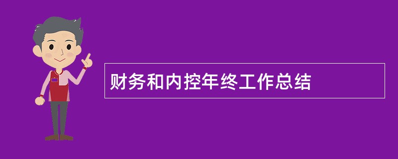 财务和内控年终工作总结