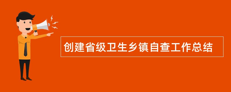 创建省级卫生乡镇自查工作总结