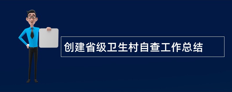 创建省级卫生村自查工作总结