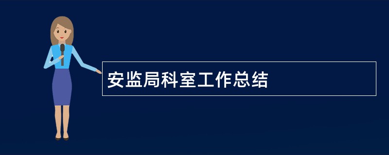 安监局科室工作总结