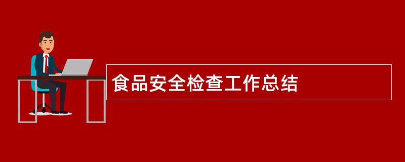 食品安全检查工作总结