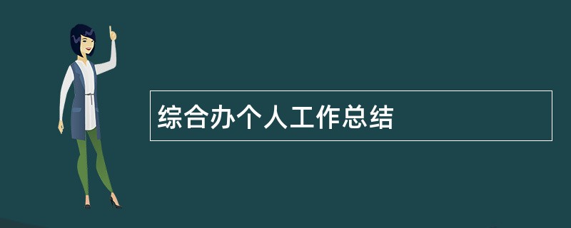 综合办个人工作总结