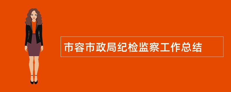 市容市政局纪检监察工作总结