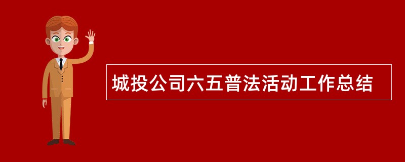 城投公司六五普法活动工作总结