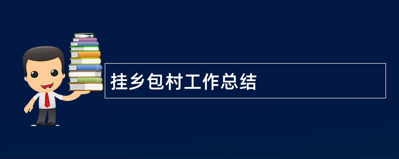 挂乡包村工作总结