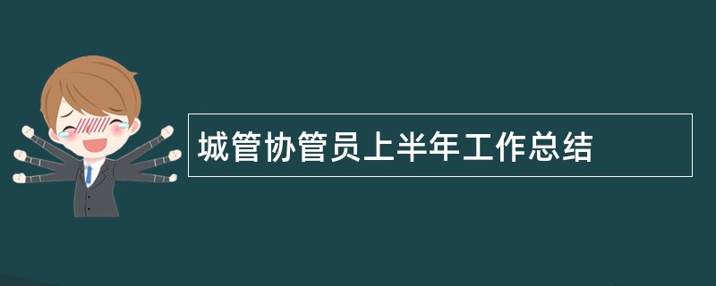 城管协管员上半年工作总结