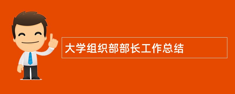 大学组织部部长工作总结