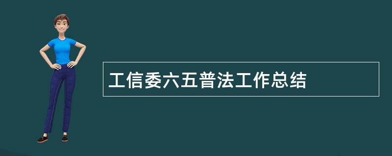 工信委六五普法工作总结