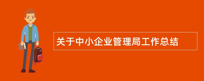 关于中小企业管理局工作总结