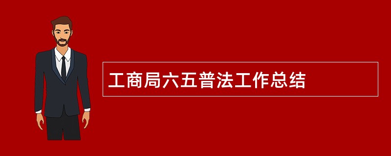 工商局六五普法工作总结