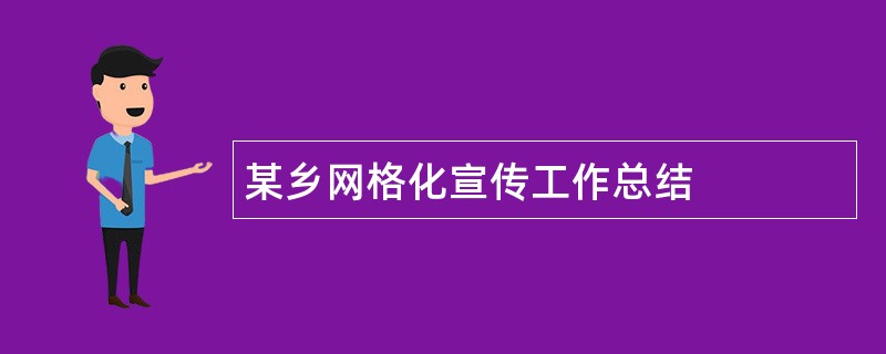 某乡网格化宣传工作总结