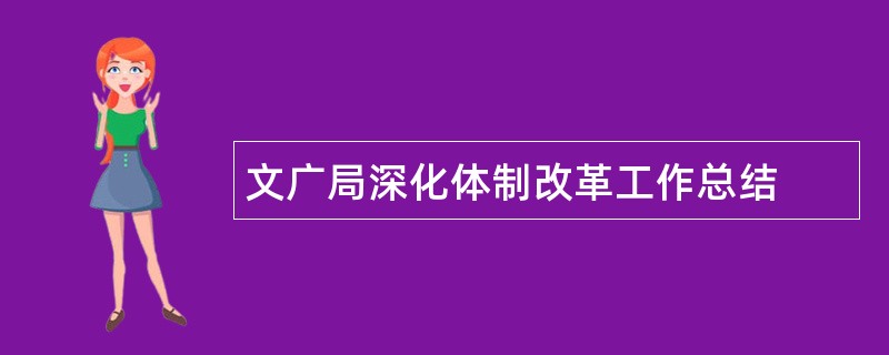 文广局深化体制改革工作总结