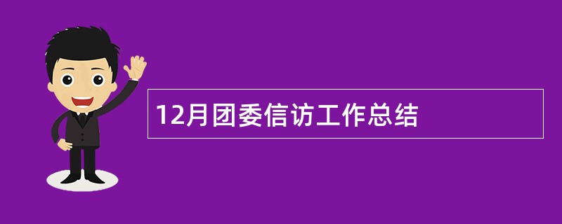 12月团委信访工作总结