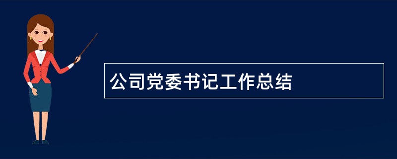 公司党委书记工作总结